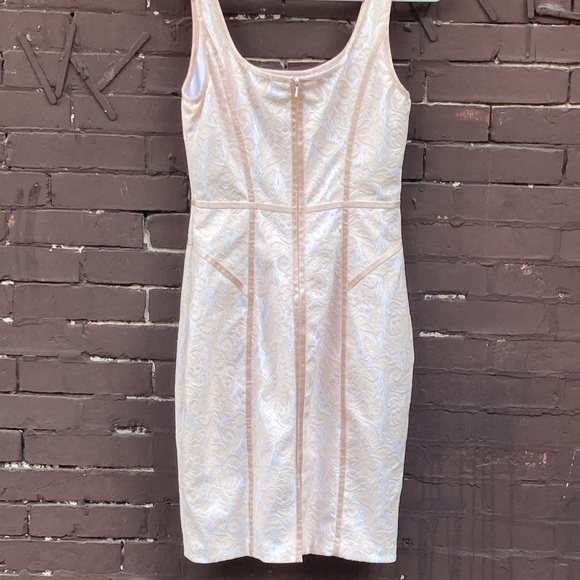 Cach’e Light pink Embroidered Sleeveless Dress A-Line Full back Zipper - Picture 6 of 10